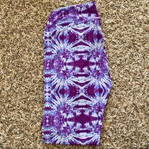 NWOT LuLaRoe OS Purple & Blue Tie Dye Leggings